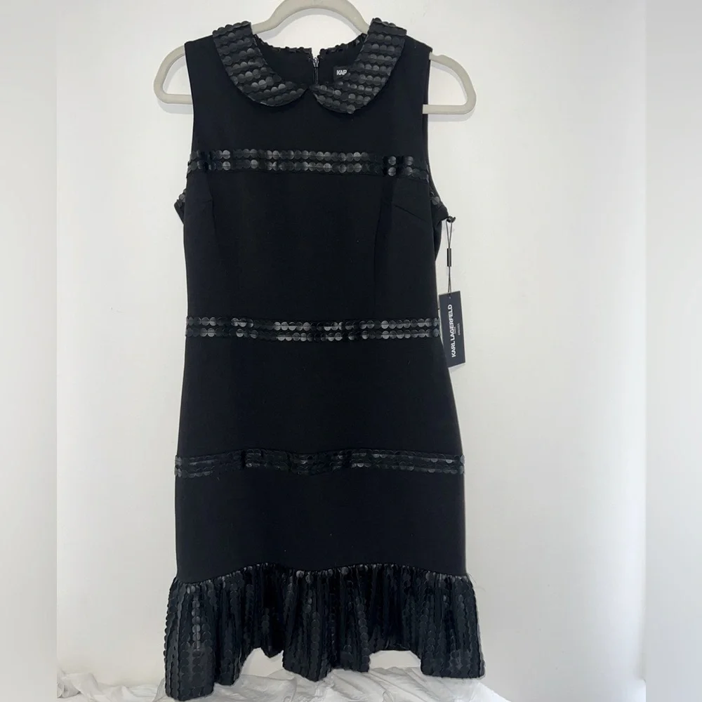 Karl Lagerfeld Black Sleeveless Dress - Picture 13 of 16